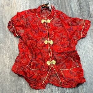 Vintage- Chinese Traditional Top Size 4 Peony Brand SHANGHAI CHINA